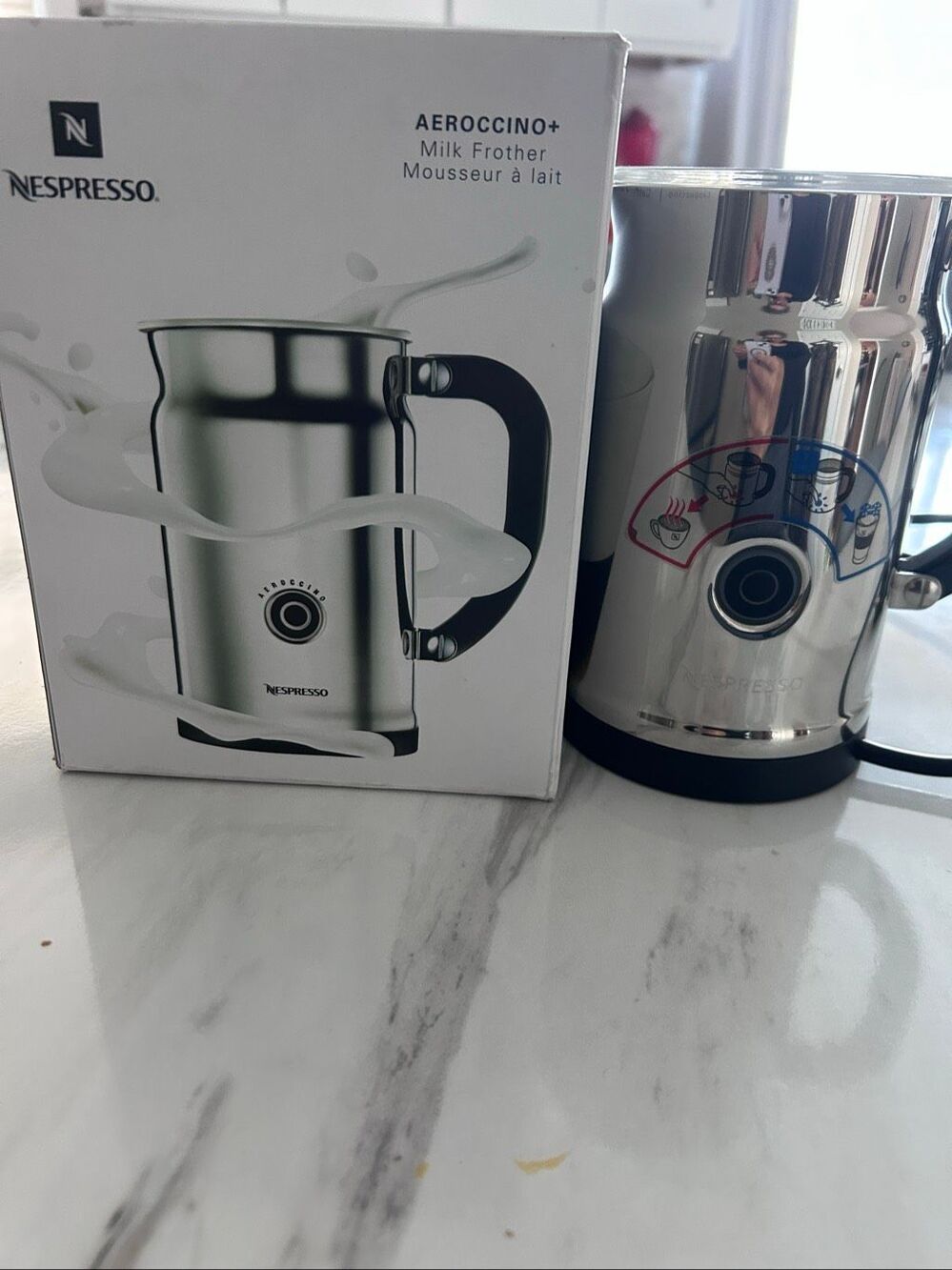 Nespresso Aeroccino +Plus 3192-US Automatic Electric Milk Frother Stainless Used